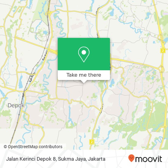 Jalan Kerinci Depok 8, Sukma Jaya map