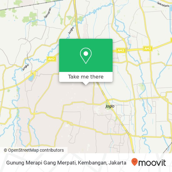 Gunung Merapi Gang Merpati, Kembangan map