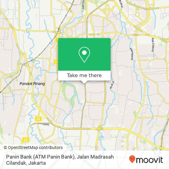 Panin Bank (ATM Panin Bank), Jalan Madrasah Cilandak map