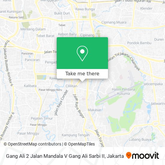 Gang Ali 2 Jalan Mandala V Gang Ali Sarbi II map