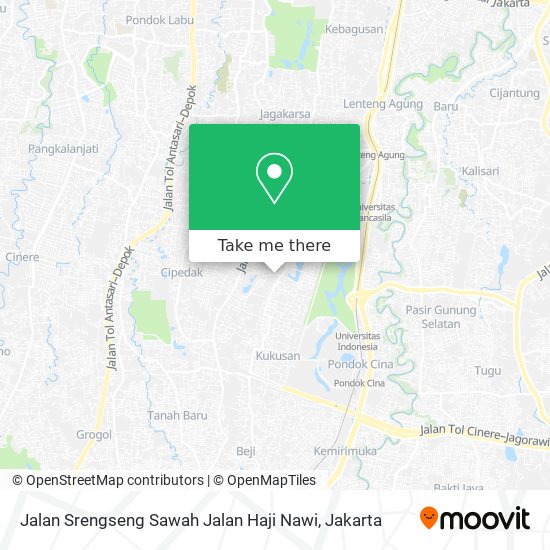 Jalan Srengseng Sawah Jalan Haji Nawi map