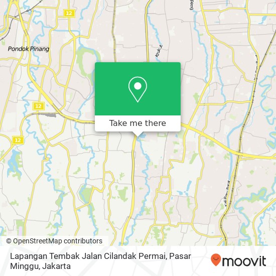 Lapangan Tembak Jalan Cilandak Permai, Pasar Minggu map