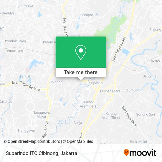 Superindo ITC Cibinong map