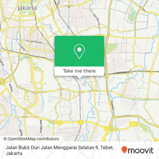 Jalan Bukit Duri Jalan Menggarai Selatan 9, Tebet map