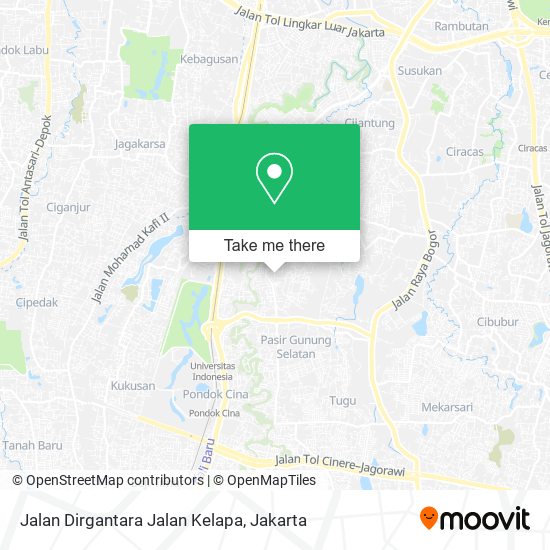 Jalan Dirgantara Jalan Kelapa map