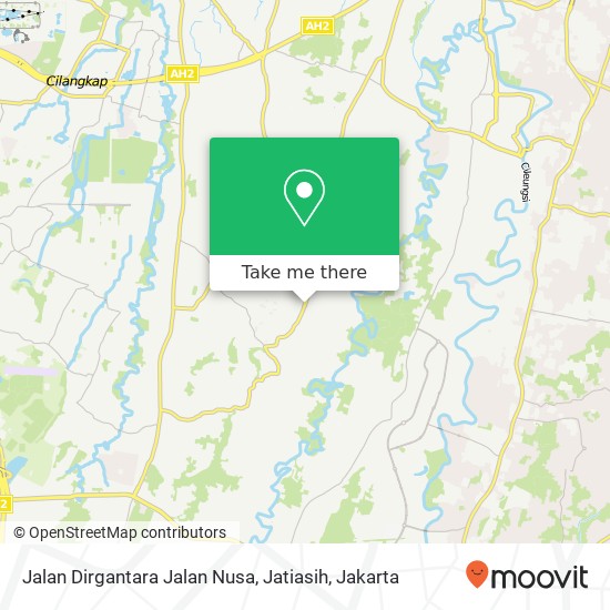 Jalan Dirgantara Jalan Nusa, Jatiasih map