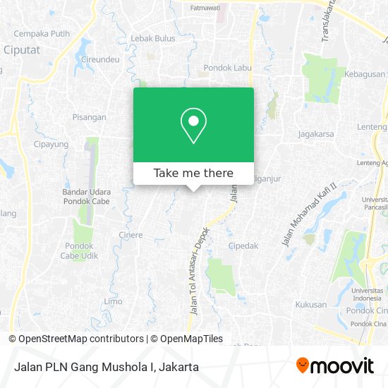 Jalan PLN Gang Mushola I map