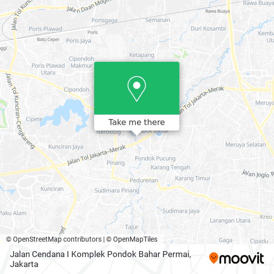 Jalan Cendana I Komplek Pondok Bahar Permai map