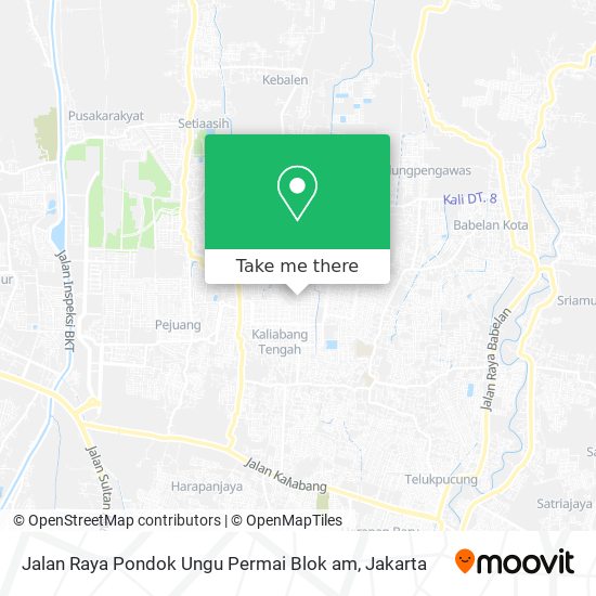 Jalan Raya Pondok Ungu Permai Blok am map