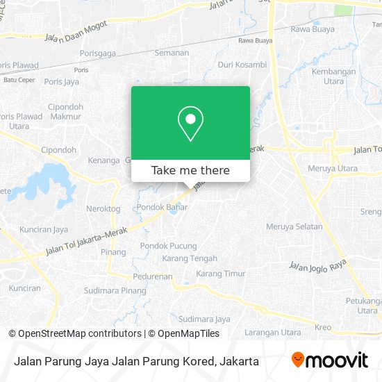 Jalan Parung Jaya Jalan Parung Kored map