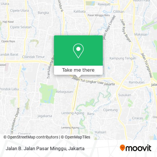 Jalan B. Jalan Pasar Minggu map