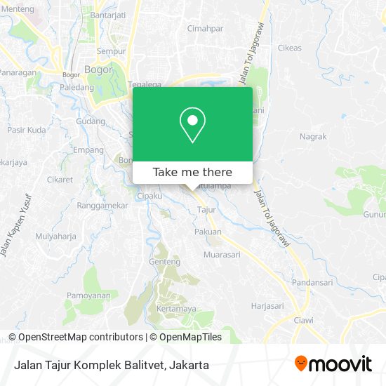 Jalan Tajur Komplek Balitvet map