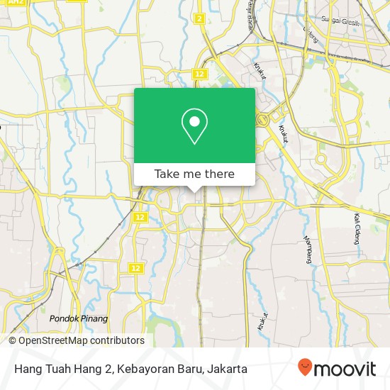 Hang Tuah Hang 2, Kebayoran Baru map