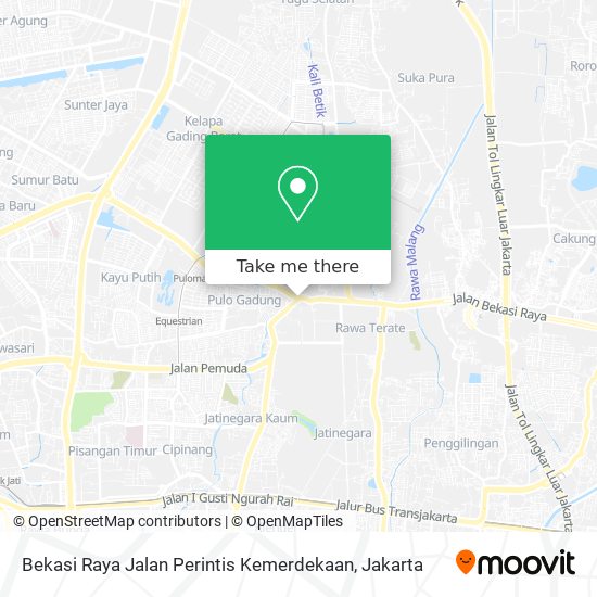 Bekasi Raya Jalan Perintis Kemerdekaan map