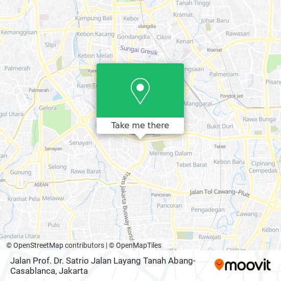 Jalan Prof. Dr. Satrio Jalan Layang Tanah Abang-Casablanca map