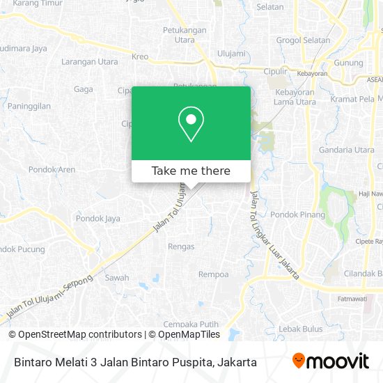 Bintaro Melati 3 Jalan Bintaro Puspita map