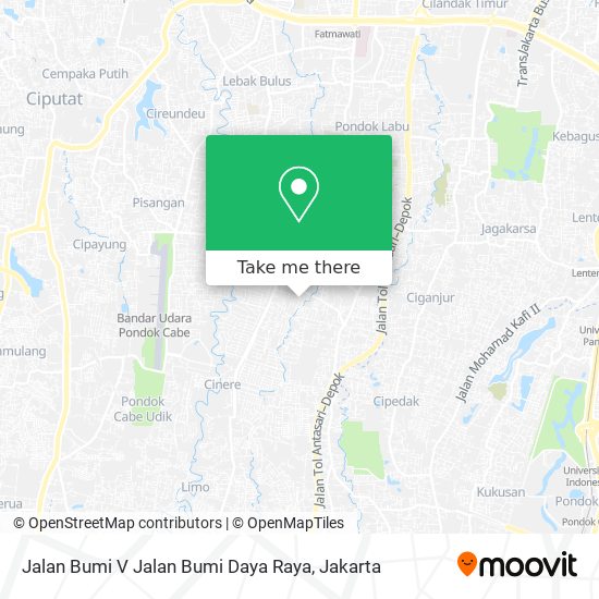 Jalan Bumi V Jalan Bumi Daya Raya map