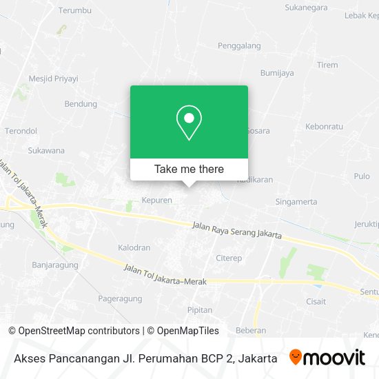 Akses Pancanangan Jl. Perumahan BCP 2, Ciruas map