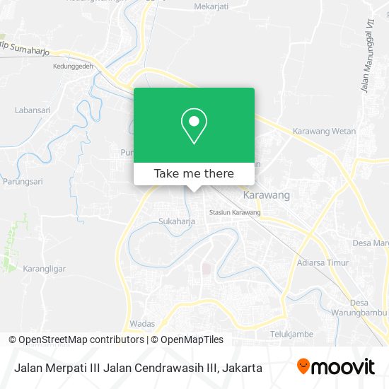 Jalan Merpati III Jalan Cendrawasih III map