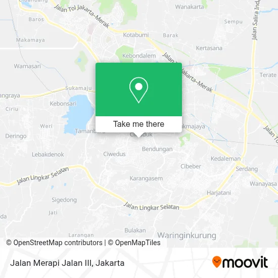 Jalan Merapi Jalan III map