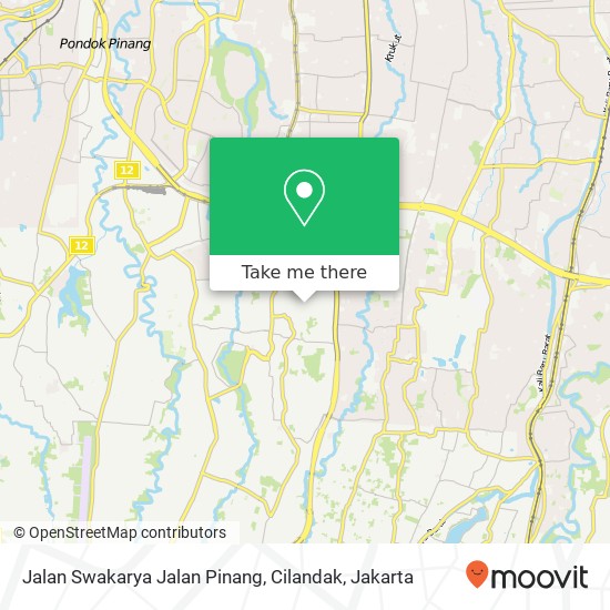 Jalan Swakarya Jalan Pinang, Cilandak map