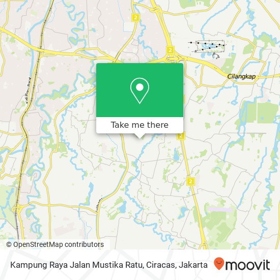 Kampung Raya Jalan Mustika Ratu, Ciracas map