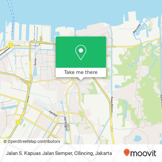 Jalan S. Kapuas Jalan Semper, Cilincing map