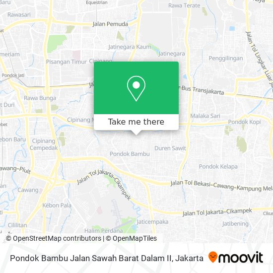 Pondok Bambu Jalan Sawah Barat Dalam II map