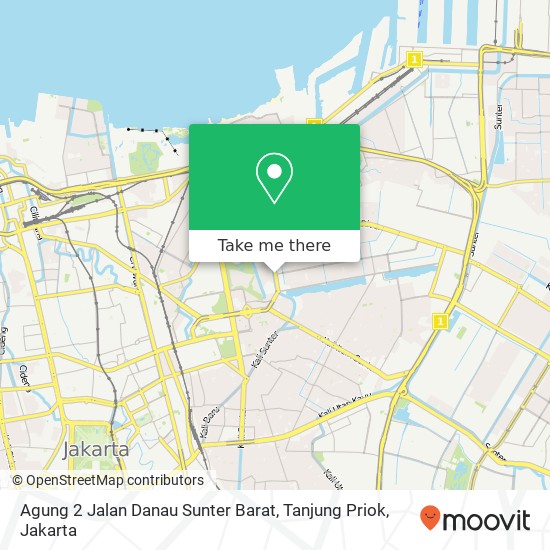 Agung 2 Jalan Danau Sunter Barat, Tanjung Priok map