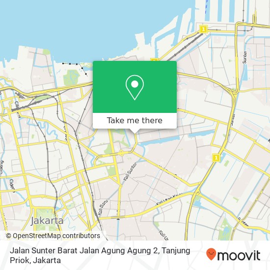 Jalan Sunter Barat Jalan Agung Agung 2, Tanjung Priok map