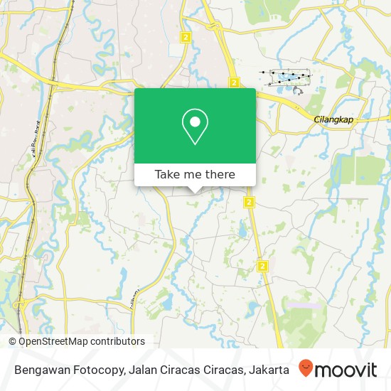 Bengawan Fotocopy, Jalan Ciracas Ciracas map