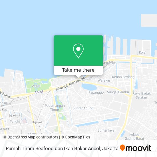 Rumah Tiram Seafood dan Ikan Bakar Ancol map