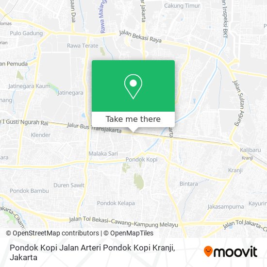 Pondok Kopi Jalan Arteri Pondok Kopi Kranji map