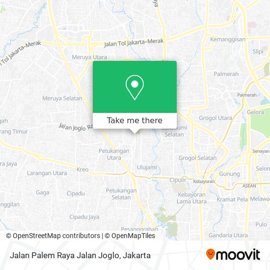 Jalan Palem Raya Jalan Joglo map