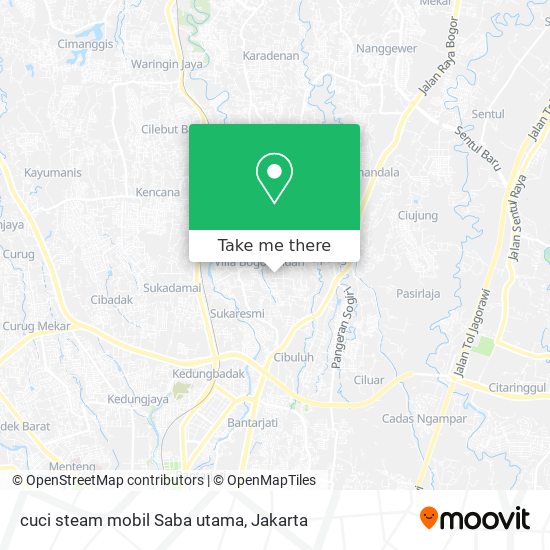 cuci steam mobil Saba utama map