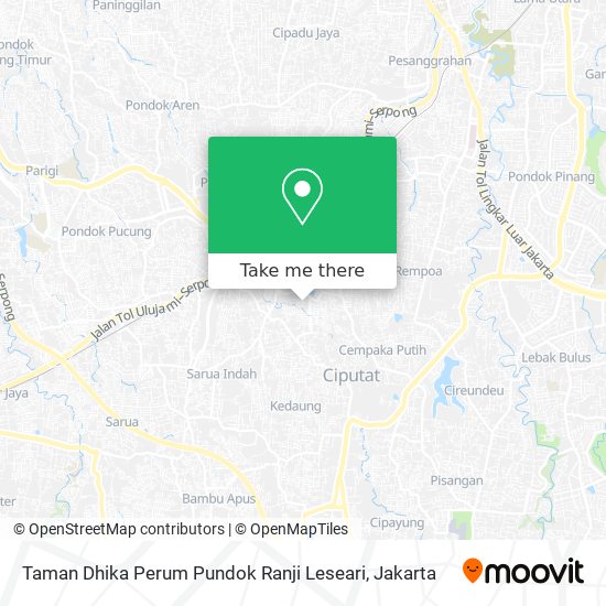 Taman Dhika Perum Pundok Ranji Leseari map