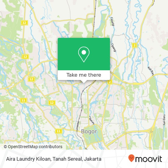 Aira Laundry Kiloan, Tanah Sereal map