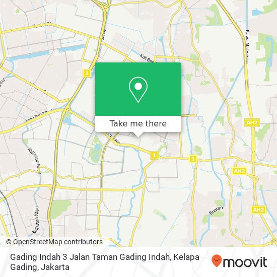 Gading Indah 3 Jalan Taman Gading Indah, Kelapa Gading map