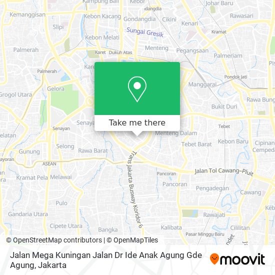 Jalan Mega Kuningan Jalan Dr Ide Anak Agung Gde Agung map