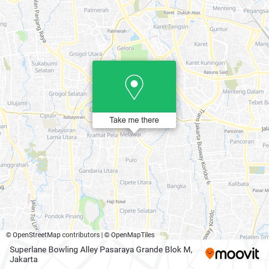 Superlane Bowling Alley Pasaraya Grande Blok M map