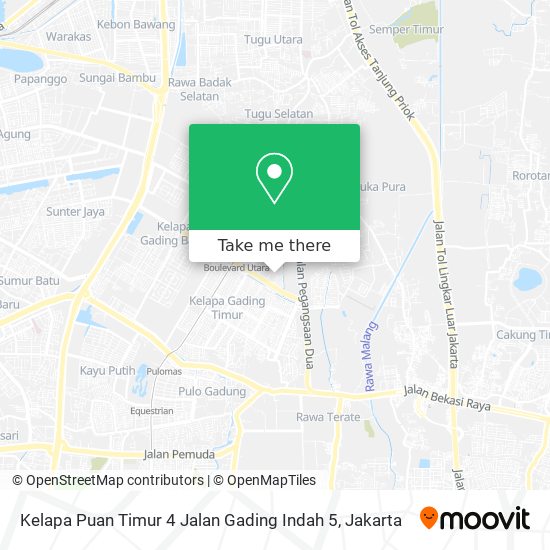 Kelapa Puan Timur 4 Jalan Gading Indah 5 map