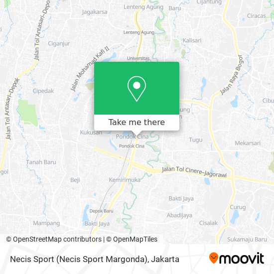 Necis Sport (Necis Sport Margonda) map