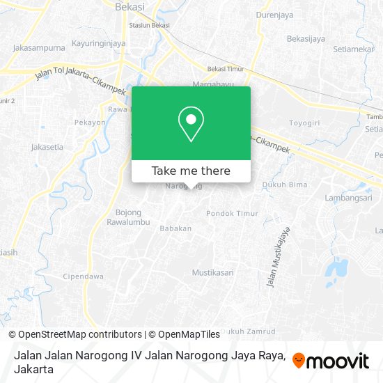 Jalan Jalan Narogong IV Jalan Narogong Jaya Raya map