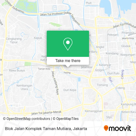 Blok Jalan Komplek Taman Mutiara map