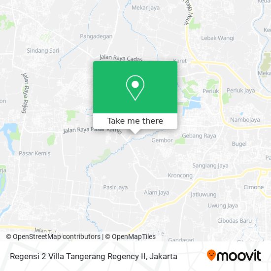 Regensi 2 Villa Tangerang Regency II map