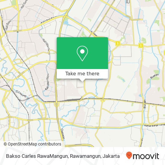 Bakso Carles RawaMangun, Rawamangun map