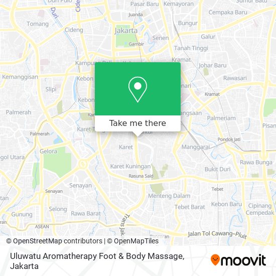 Uluwatu Aromatherapy Foot & Body Massage map