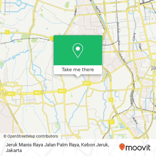 Jeruk Manis Raya Jalan Palm Raya, Kebon Jeruk map