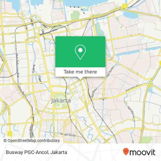 Busway PGC-Ancol map