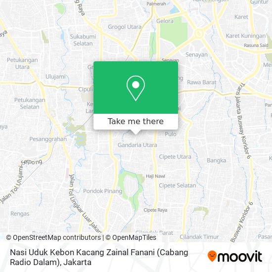 Nasi Uduk Kebon Kacang Zainal Fanani (Cabang Radio Dalam) map